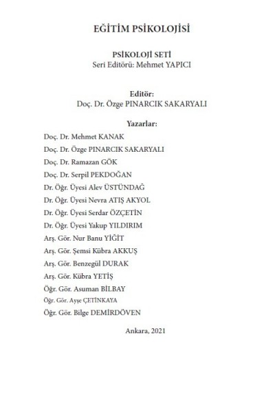 EĞİTİM PSİKOLOJİSİ