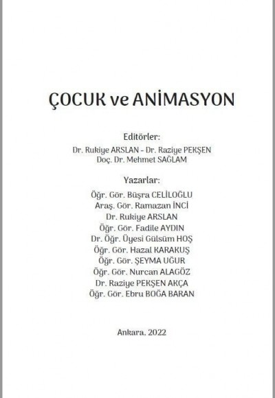 ÇOCUK ve ANİMASYON