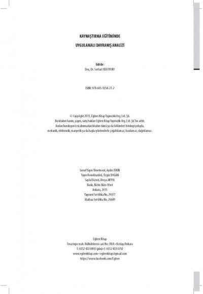 KAYNAŞTIRMA EĞTİMİNDE UYGULAMALI DAVRANIŞ ANALİZİ 