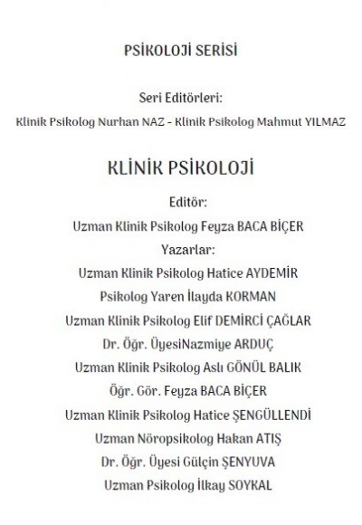 KLİNİK PSİKOLOJİ