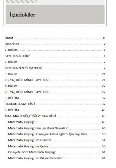 Okul Öncesinde SAYI HİSSİ Eğitimi Etkinlikleri