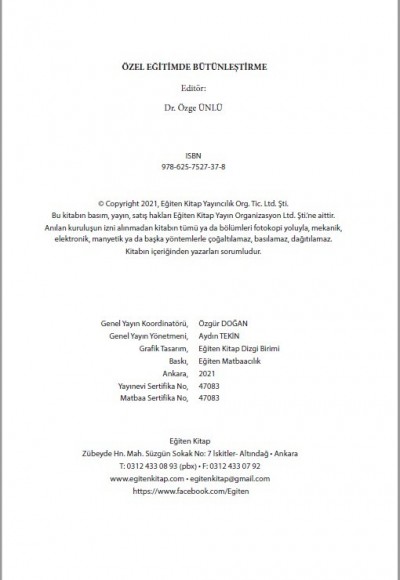 ÖZEL EĞİTİMDE BÜTÜNLEŞTİRME