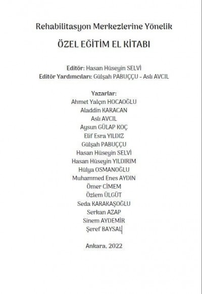 Rehabilitasyon Merkezlerine Yönelik: ÖZEL EĞİTİM EL KİTABI