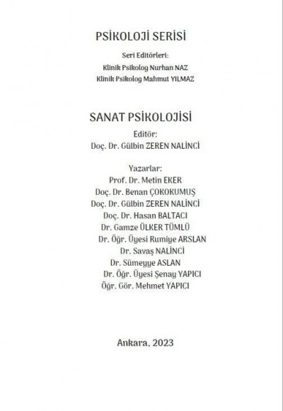 SANAT PSİKOLOJİSİ