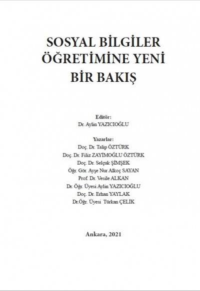 SOSYAL BİLGİLER ÖĞRETİMİNE YENİ BİR BAKIŞ