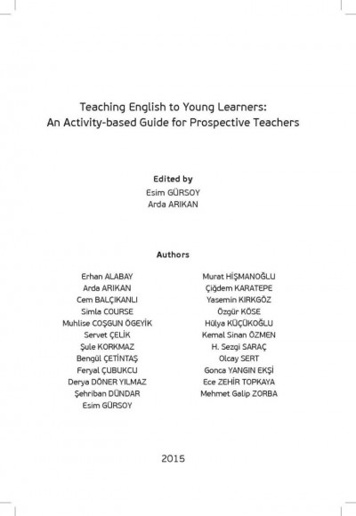 TEACHING ENGLISH TO YOUNG LEARNERS - Ed; Esim Gürsoy & Arda Arıkan