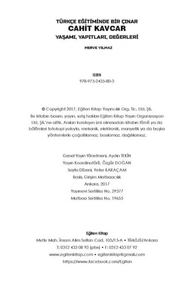 TÜRKÇE EĞİTİMİNDE BİR ÇINAR CAHİT KAVCAR - MERVE YILMAZ