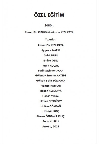 ÖZEL EĞİTİM