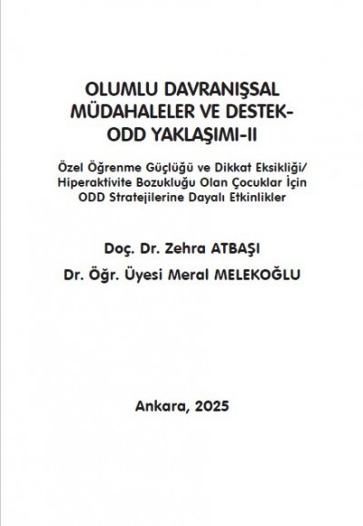 OLUMLU DAVRANIŞSAL MÜDAHALELER VE DESTEK-ODD YAKLAŞIMI-II