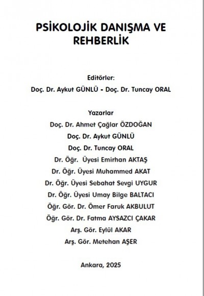 PSİKOLOJİK DANIŞMA VE REHBERLİK