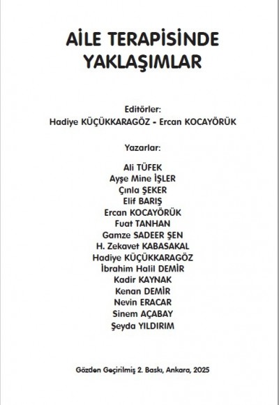 AİLE TERAPİSİNDE YAKLAŞIMLAR