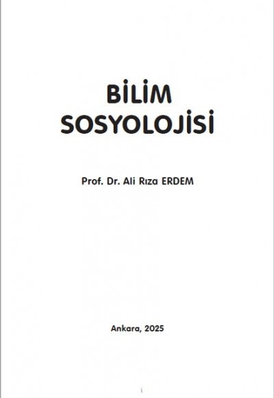 BİLİM SOSYOLOJİSİ