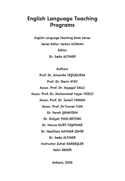 English Language Teaching Programs