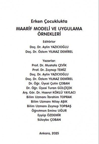 Erken Çocuklukta  MAARİF MODELİ VE UYGULAMA ÖRNEKLERİ
