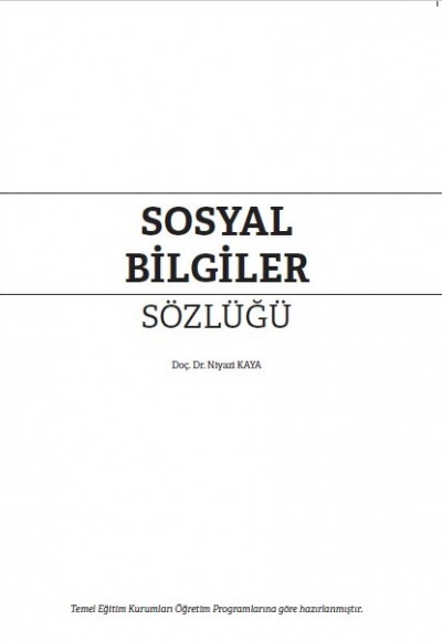 SOSYAL BİLGİLER SÖZLÜĞÜ