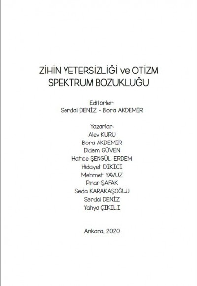 ZİHİN YETERSİZLİĞİ VE OTİZM SPEKTRUM BOZUKLUĞU