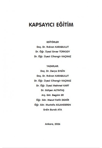 KAPSAYICI EĞİTİM