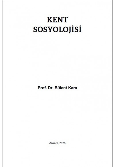 KENT SOSYOLOJİSİ