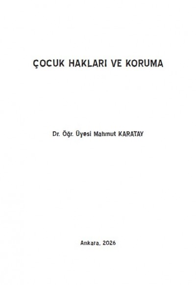 ÇOCUK HAKLARI VE KORUMA 